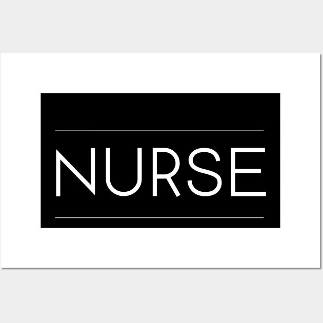 Nurse Minimalist Design Wall Art by Studio Red Koala